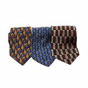 J. Garcia Men’s 100% Silk Ties Grateful Dead Geometric Patterns